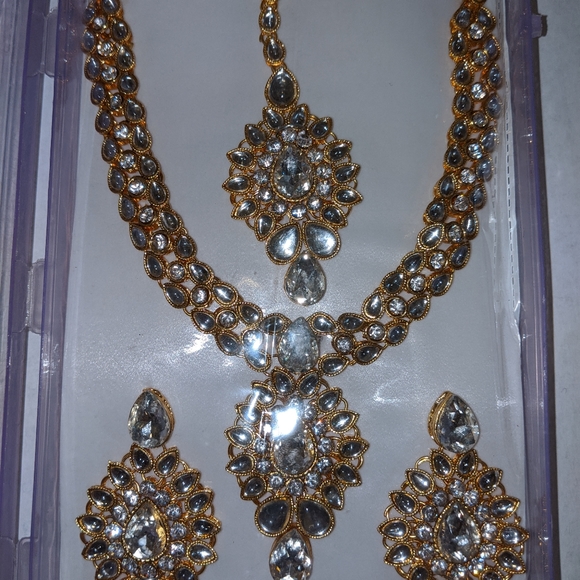 Indian Jewelry. Necklace set (Necklace, Ear Rings, - Picture 4 of 6